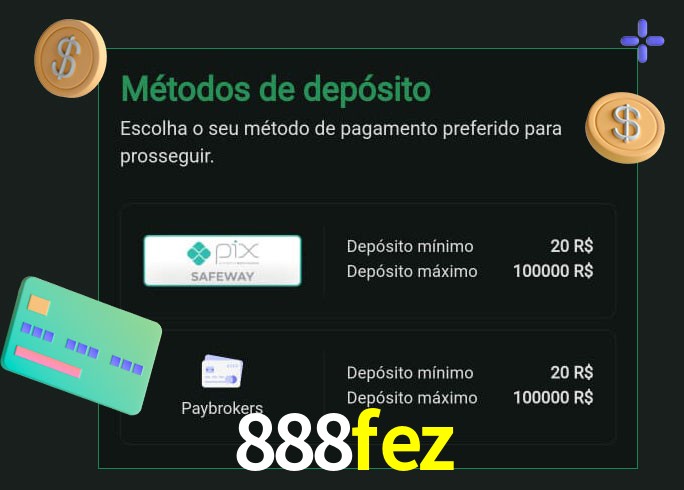 O cassino 888fez oferece uma grande variedade de métodos de pagamento